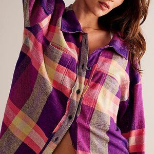 Free People We The Free So Long Summer Plaid Top